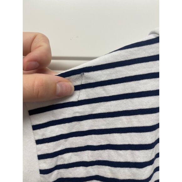 Frank & Eileen Aiden Striped muscle Tee sleeveless blue and white medium NWOT - Picture 5 of 6